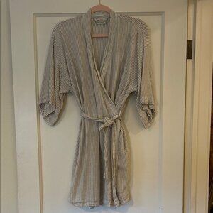 Magnolia Striped Cream Robe